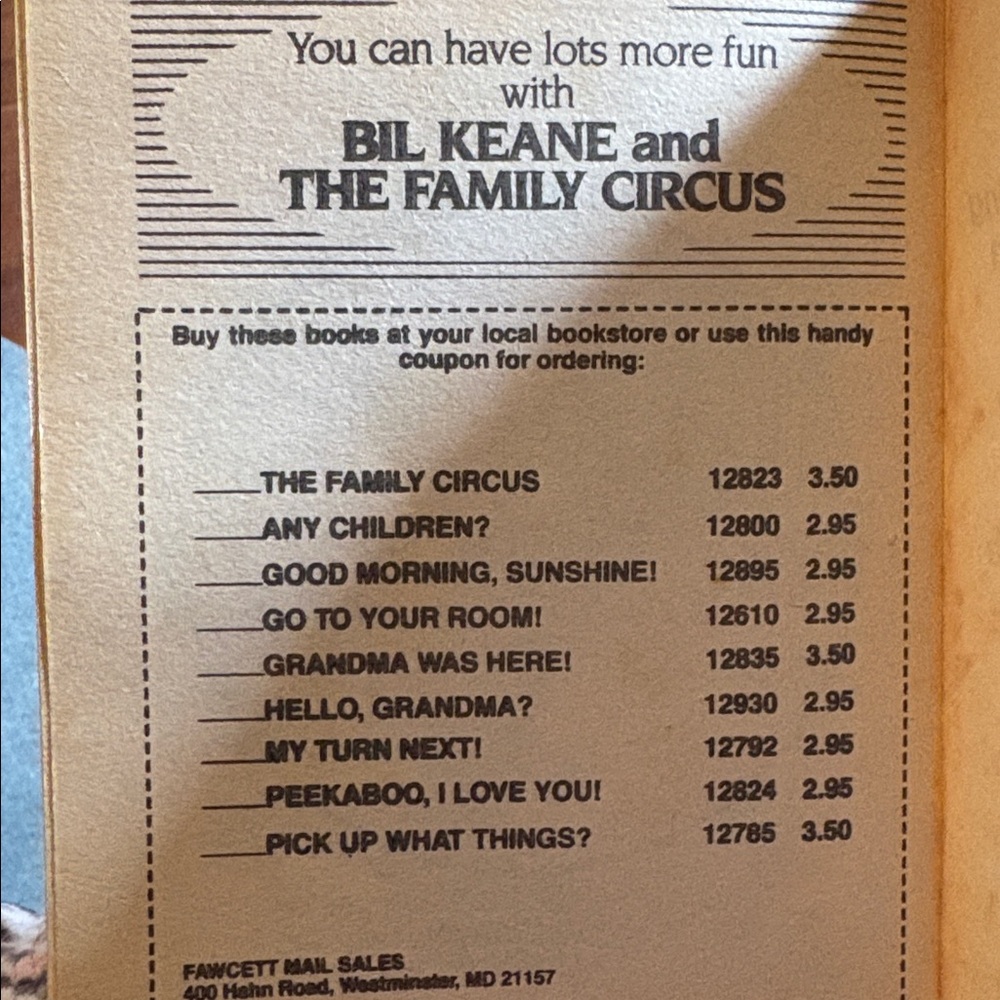 Vintage Book -Bil Keane’s The Family Circus Sam’s Takin a Catnap! - Picture 7 of 8